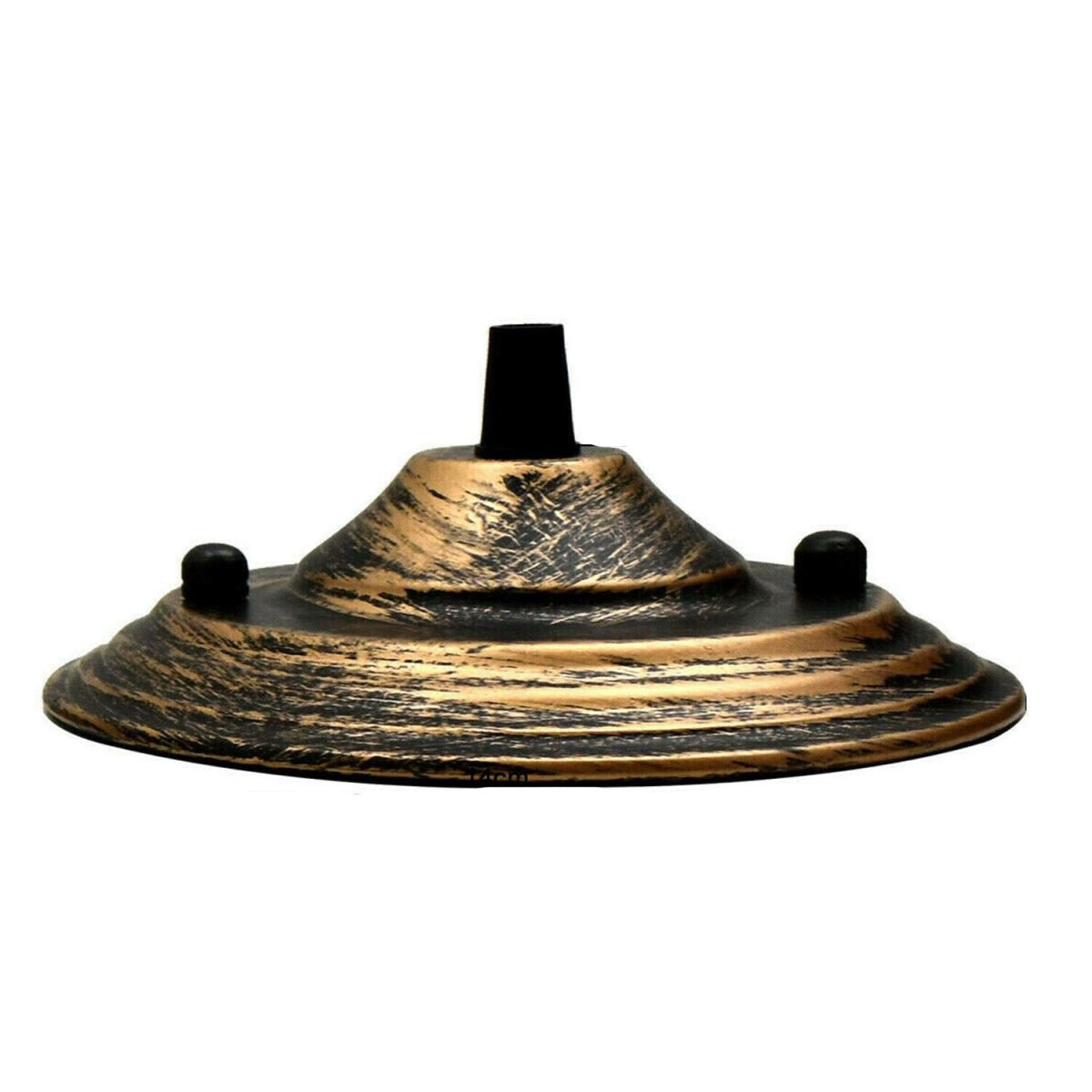 140mm Single Outlet Drop Metal Front Fitting Ceiling Rose~1452 - LEDSone UK Ltd