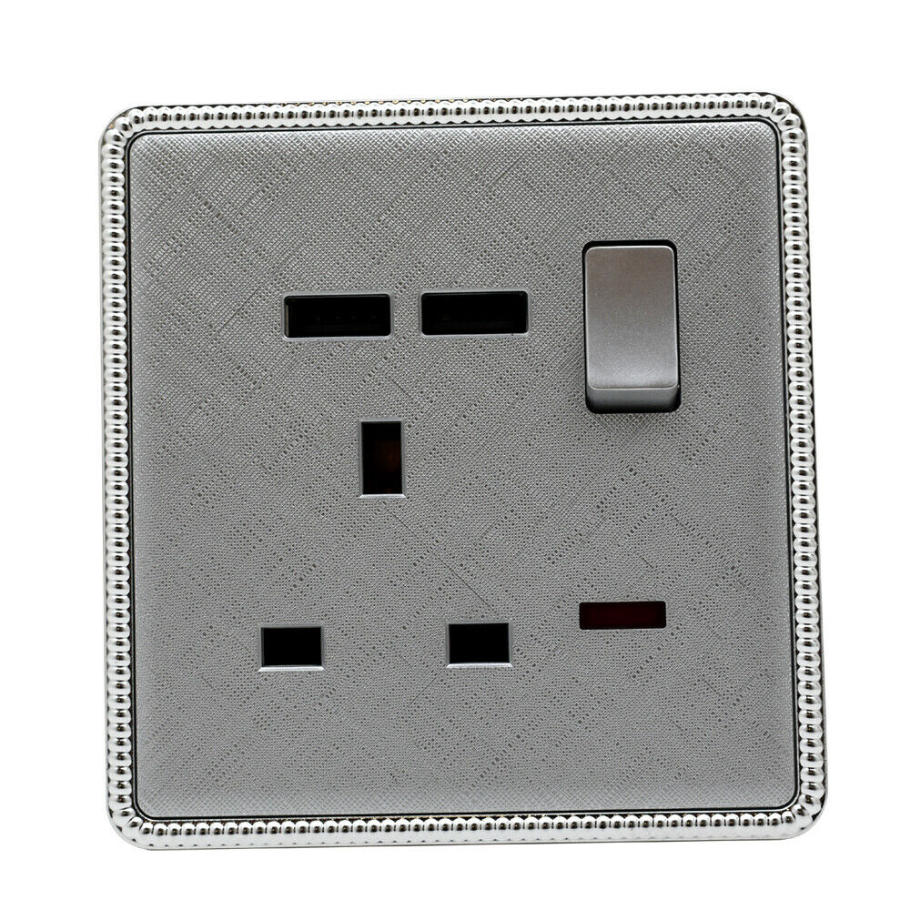 Brushed Chrome Screwless Light Switches & Socket~2454 - LEDSone UK Ltd