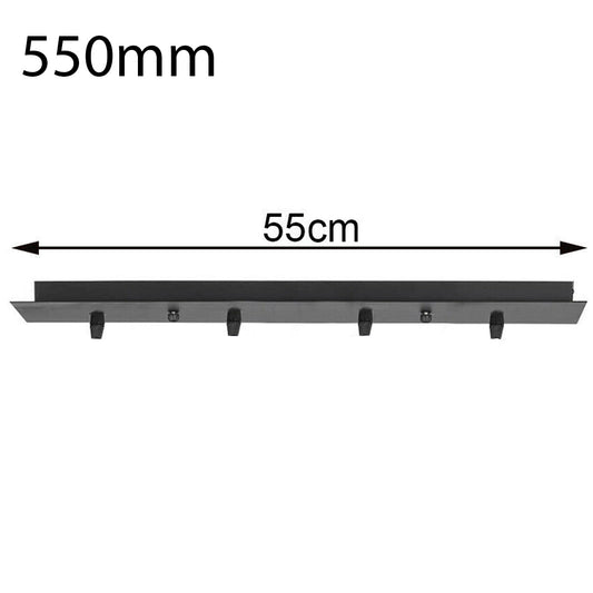 Black Metal Ceiling Rose Square 550mm