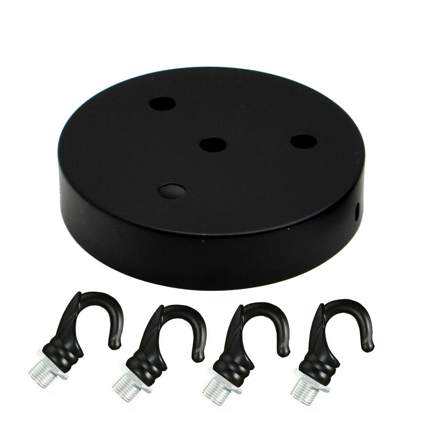 Black Ceiling Rose Hook Plate Light Fitting Chandelier~2385 - LEDSone UK Ltd