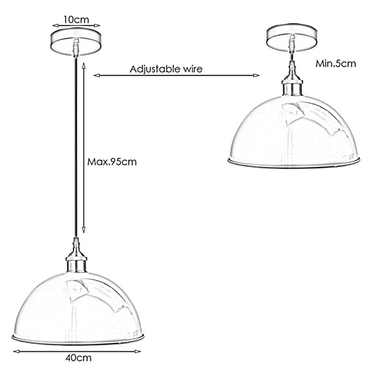 adjustable gold holder black pendant light