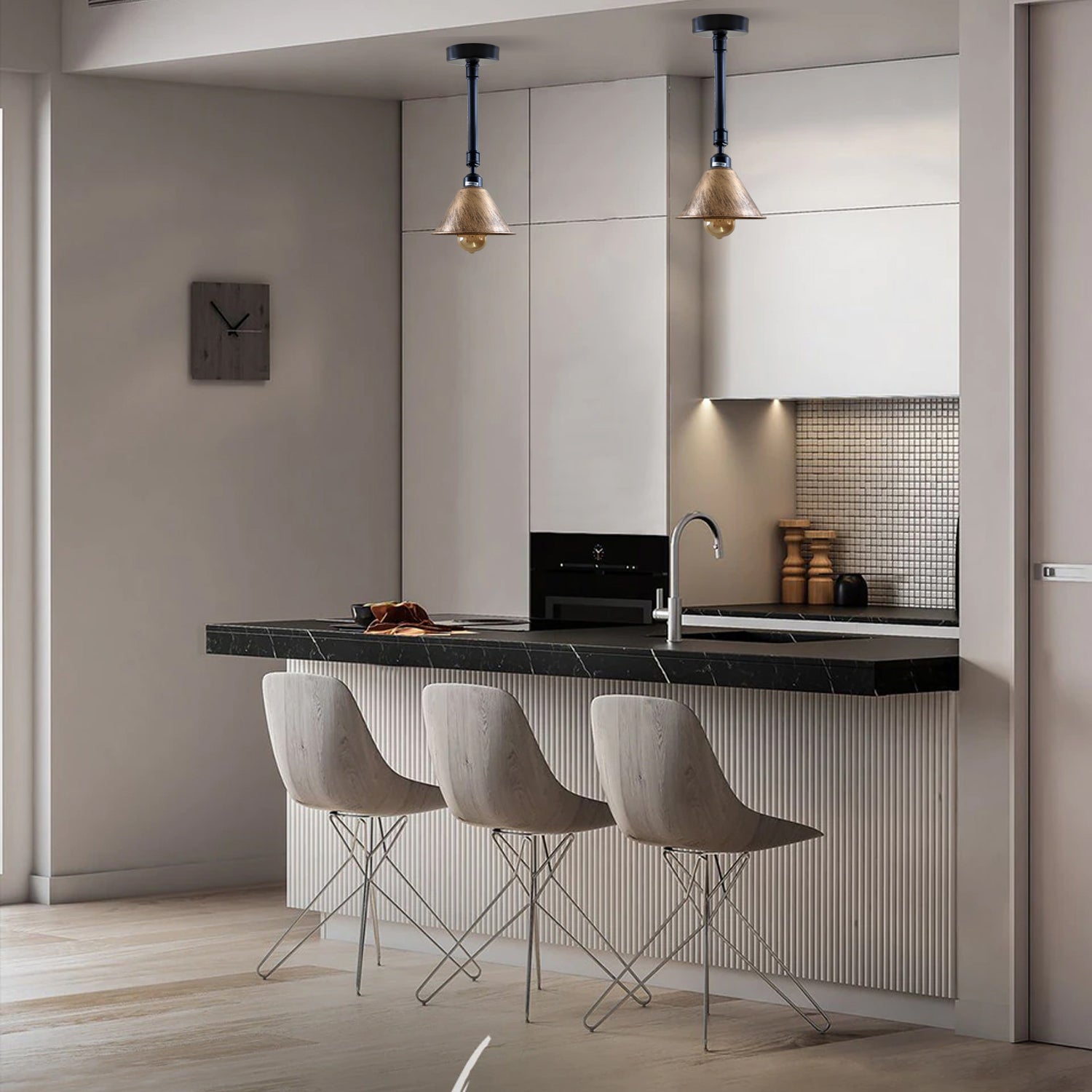 Brushed Copper Metal Lampshade Industrial Retro Lighting