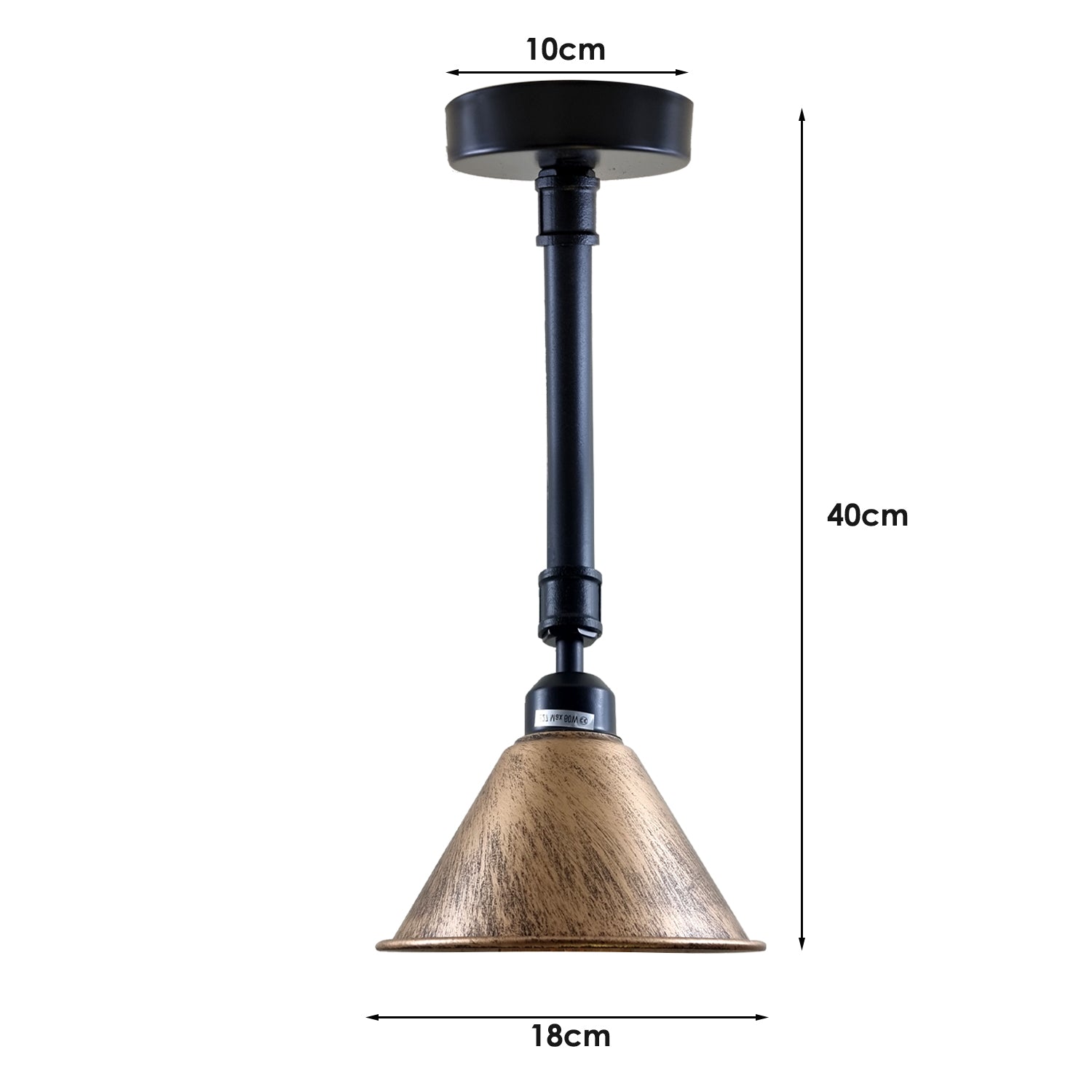 Brushed Copper Metal Lampshade Industrial Retro Lighting