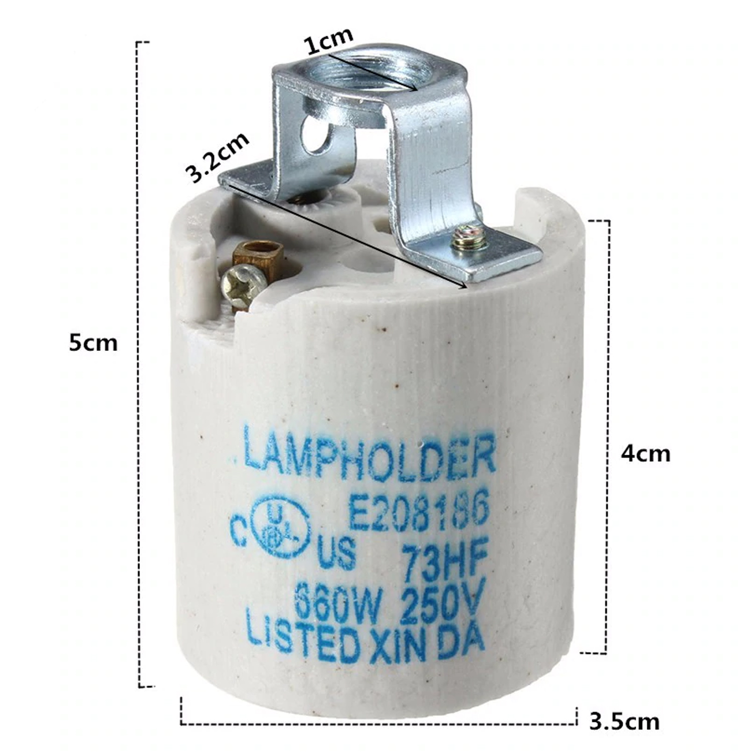 CERAMIC Porcelain Type 6 ES E27 EDISON SCREW Heat Bulb Lamp Holder~2961 - LEDSone UK Ltd