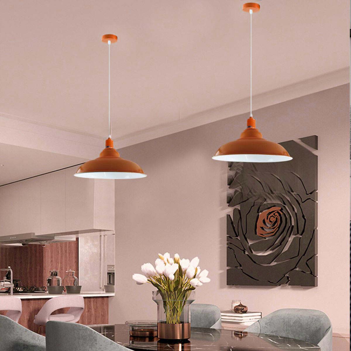 Colours Industrial Retro Loft Metal Ceiling Lamp Shade Pendant Light~1642 - LEDSone UK Ltd