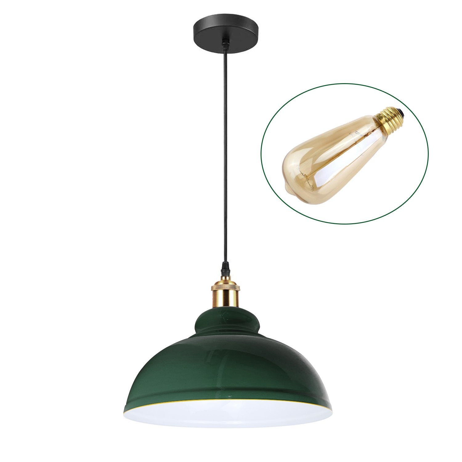 Retro Pendant Light Shade Vintage Industrial Ceiling Lighting LED Restaurant Loft With Free Bulb~2101 - LEDSone UK Ltd