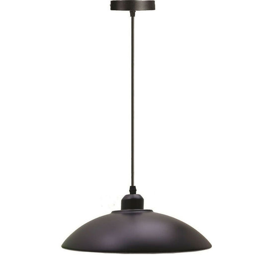 Hanging Lamp Metal Black Color Pendant Lampshade Shade Industrial Living Room Ceiling Light~2604 - LEDSone UK Ltd
