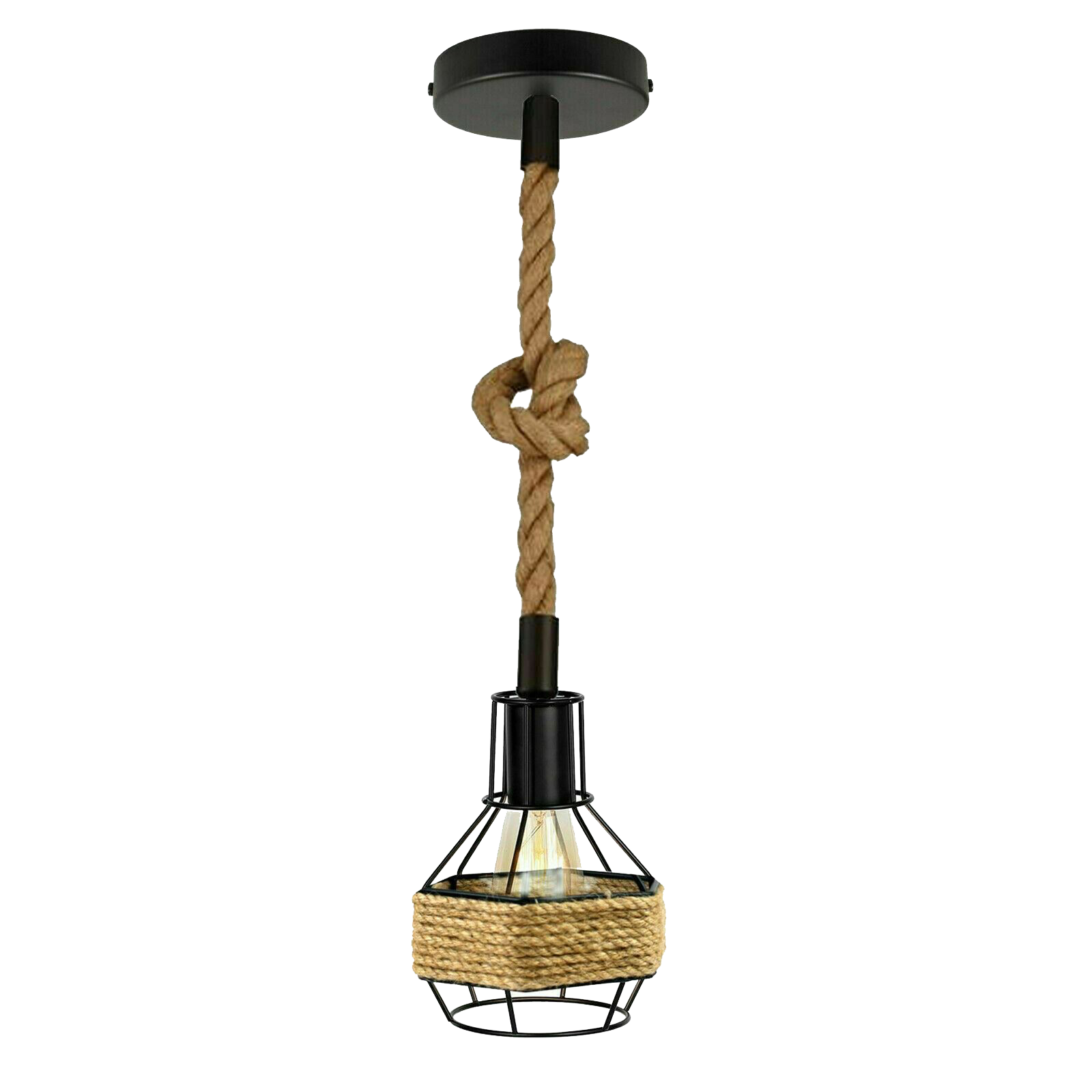 Retro Industrial Vintage Suspended Metal Shade Ceiling Pendant Light~1130 - LEDSone UK Ltd