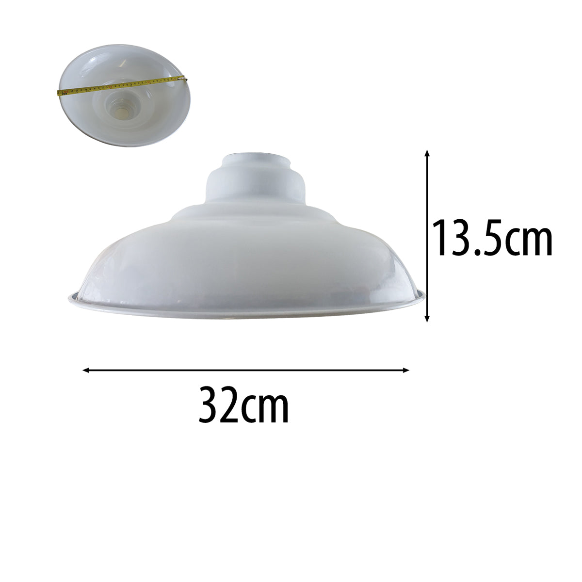 White Colour Gloss Modern Metal Indoor Home Light Lampshade~1090 - LEDSone UK Ltd