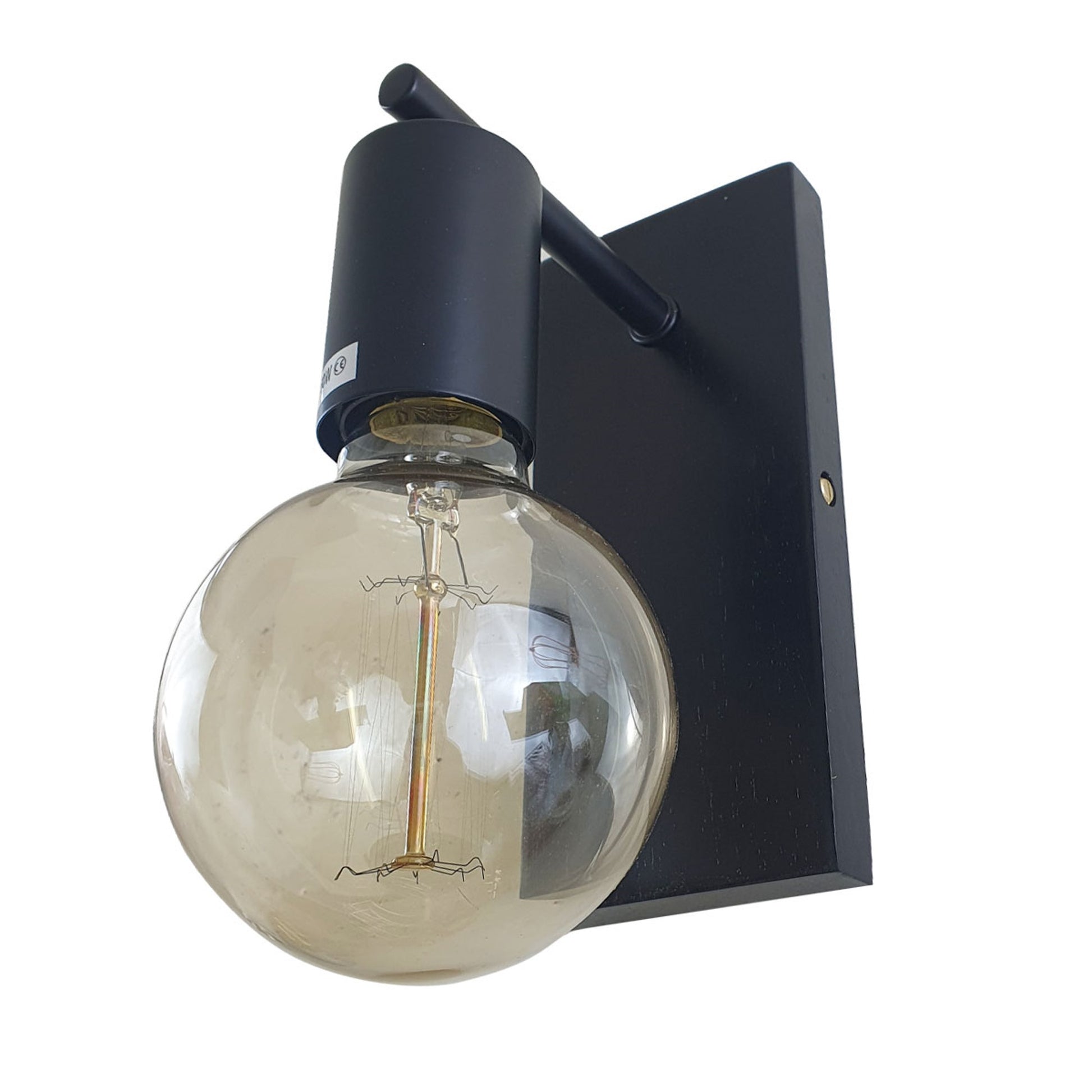 Wood base Wall Sconce E27 Screw Holder Industrial Lamp Retro Lights Black~1569 - LEDSone UK Ltd