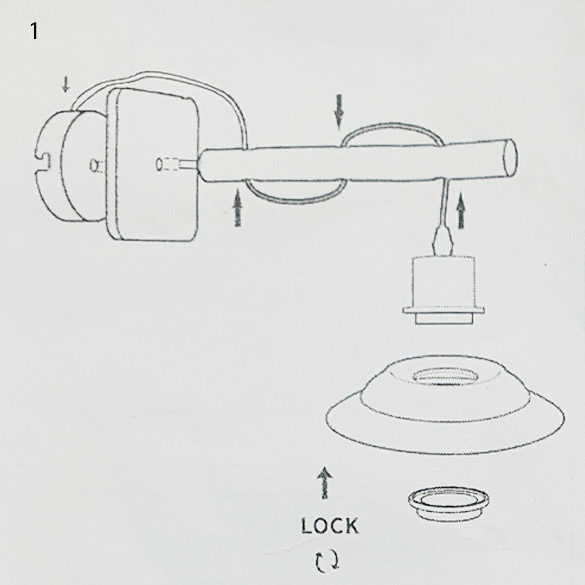 Modern Industrial Black Scone Wall Light With White Shade with FREE Bulbs~2285 - LEDSone UK Ltd