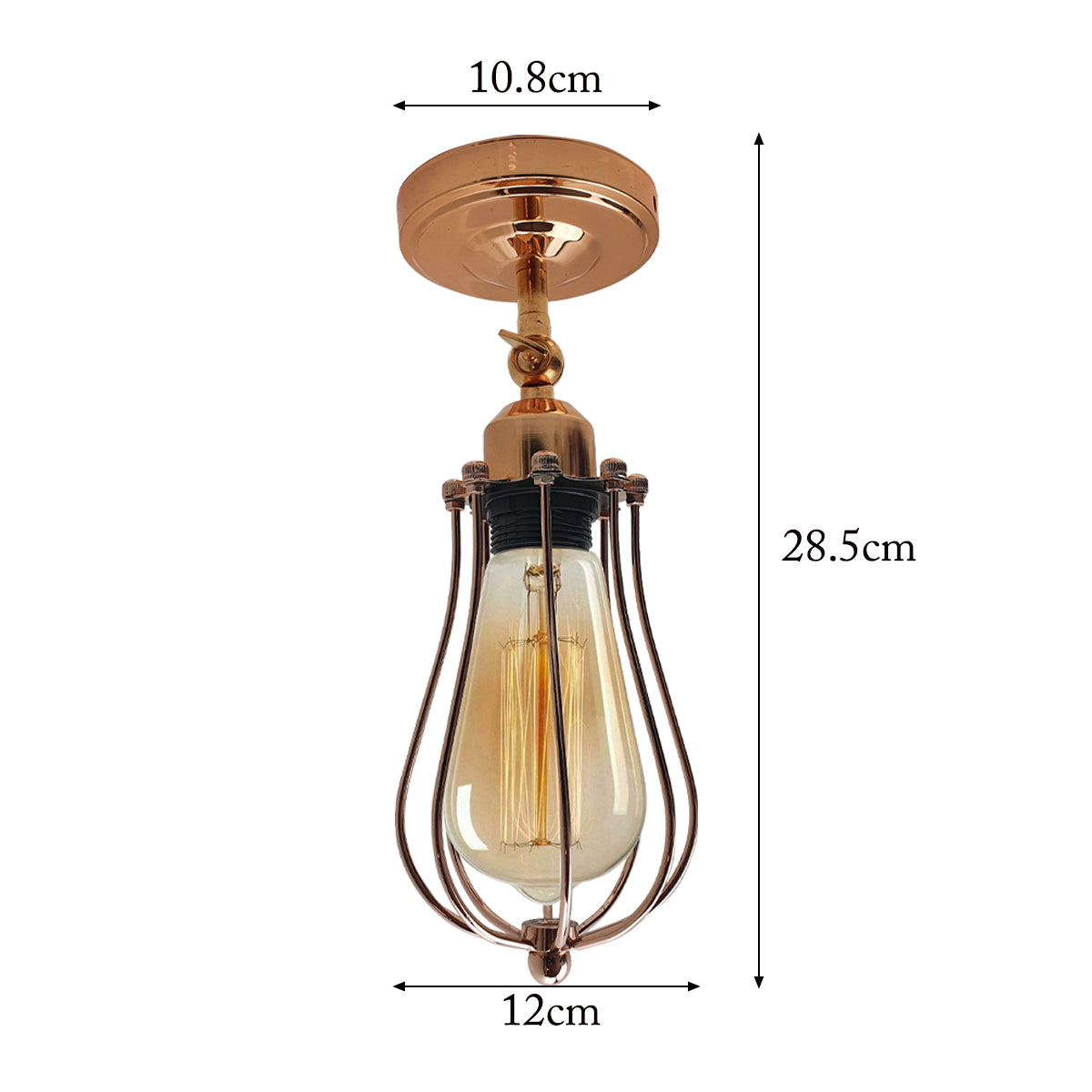 Modern Industrial French Gold Flex Arm Retro Light Cage Ceiling Fixtures E27~1596 - LEDSone UK Ltd