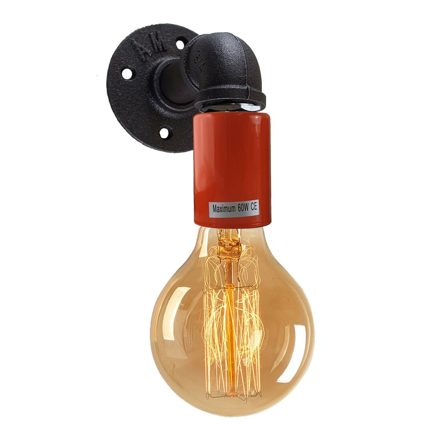 Water Pipe Wall Lamp Industrial style single wall light fitting~1523 - LEDSone UK Ltd