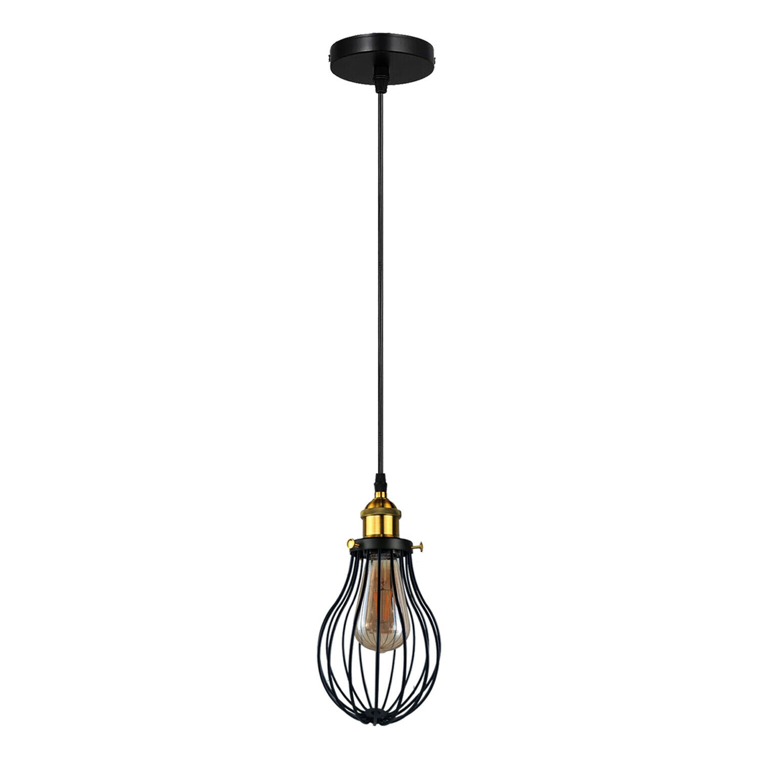 Industrial 3 heads Black hanging Pendant Accessories Ceiling Light Cover Decorative Cage light fixture~3427 - LEDSone UK Ltd