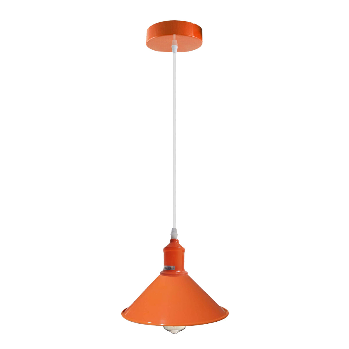 Orange Painted Metal Shade Lighting Vintage Pendant Light~1507 - LEDSone UK Ltd