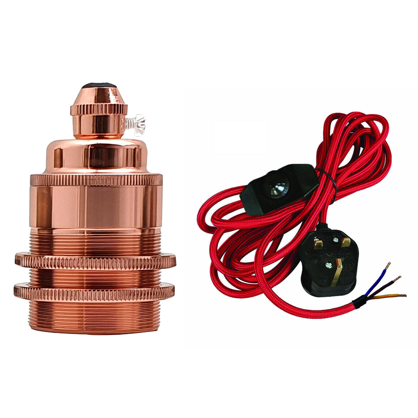 2m/4m/4.5m Fabric Flex Cable Plug In Pendant Lamp Light Set