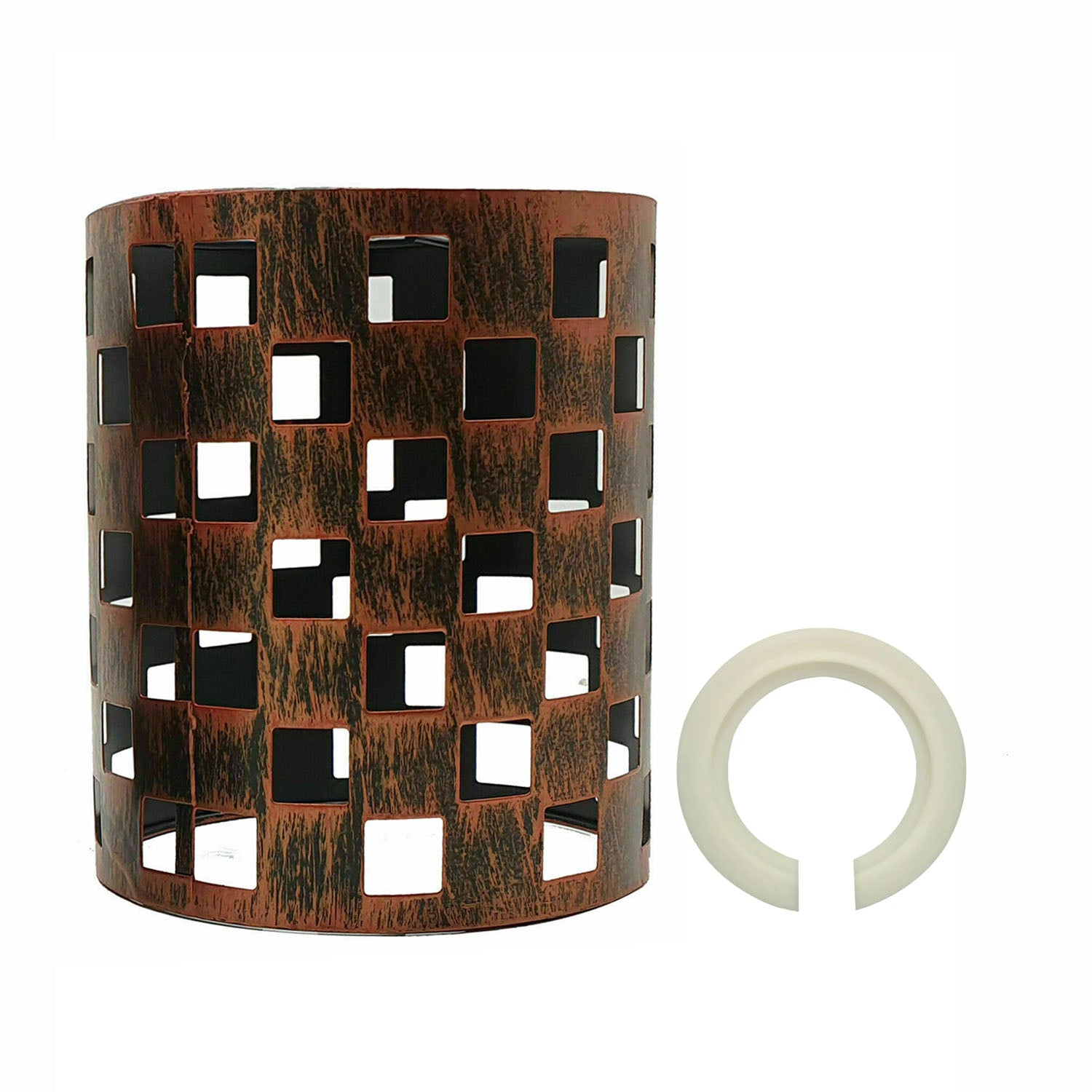 Metal Rustic Red Pattern Vintage Lamp Wire cage~2004 - LEDSone UK Ltd