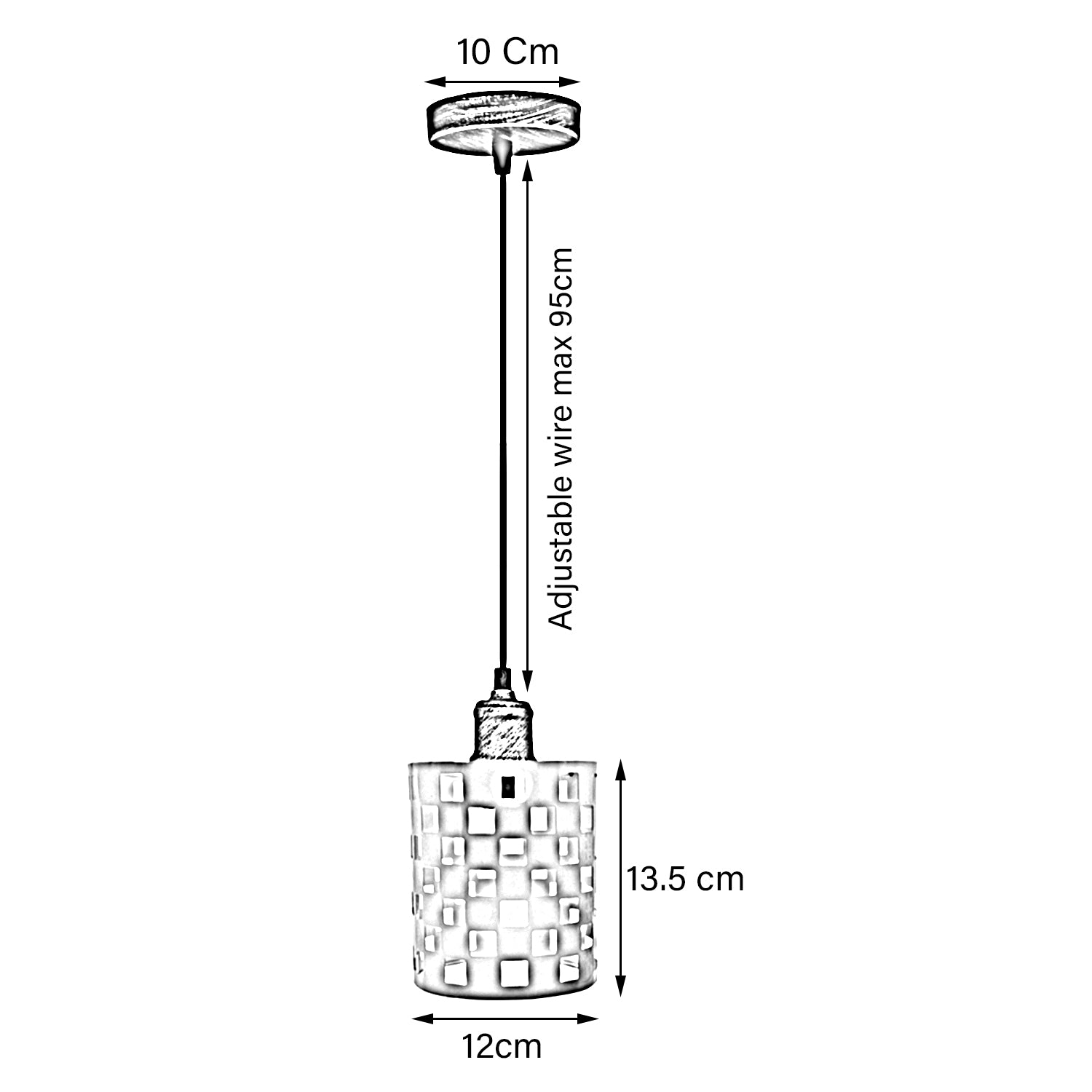Vintage Industrial White Metal Ceiling Pendant Pattern Shade Hanging Modern Retro Lighting Shade~3439 - LEDSone UK Ltd
