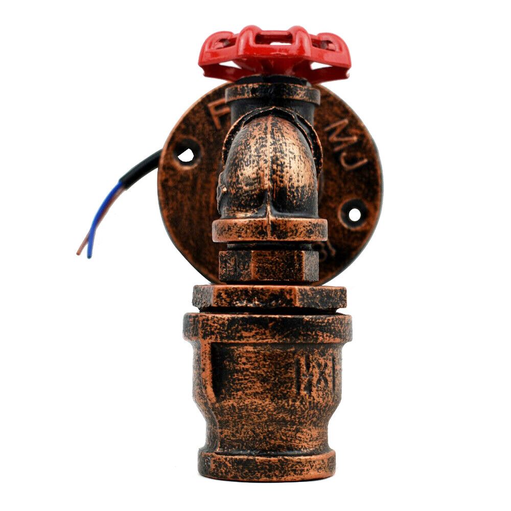 Rastic Red Water Pipe Wall Lighting (3)