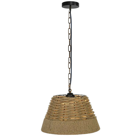 Basket Shape Ceiling Pendant Light Hemp Rope Hanging Light E27 Lamp Shade~1532 - LEDSone UK Ltd