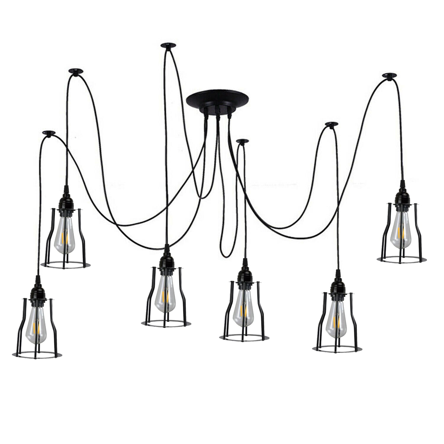 Retro Vintage Chandelier Ceiling Spider Light Industrial Pendant Lamp