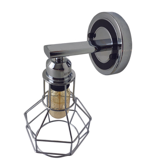 Retro Vintage Industrial Wall Mounted Lights Chrome Sconce Lamps~2539 - LEDSone UK Ltd