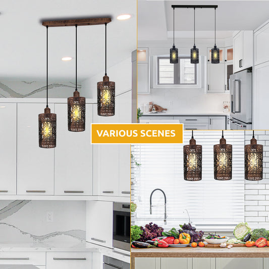 Industrial Retro pendant light 3 way