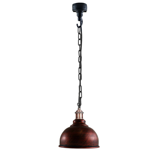 Industrial Vintage Ceiling Light Rustic Red Metal Conduit Retro Pendant Lamp Pendant Light Ceiling Light Ceiling Pendant Light Rustic Red Pendant Light Pendant Light With Black Chain Metal Shade Hanging Lights UK