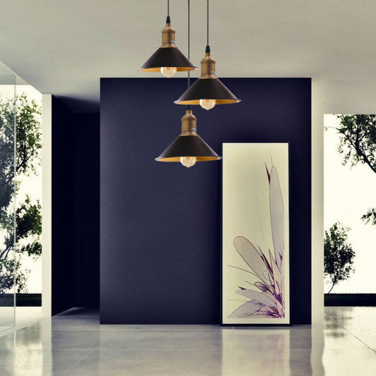 Three Outlet Black Pendant Light 3 Lights Modern Drop Hanging Light~1508 - LEDSone UK Ltd