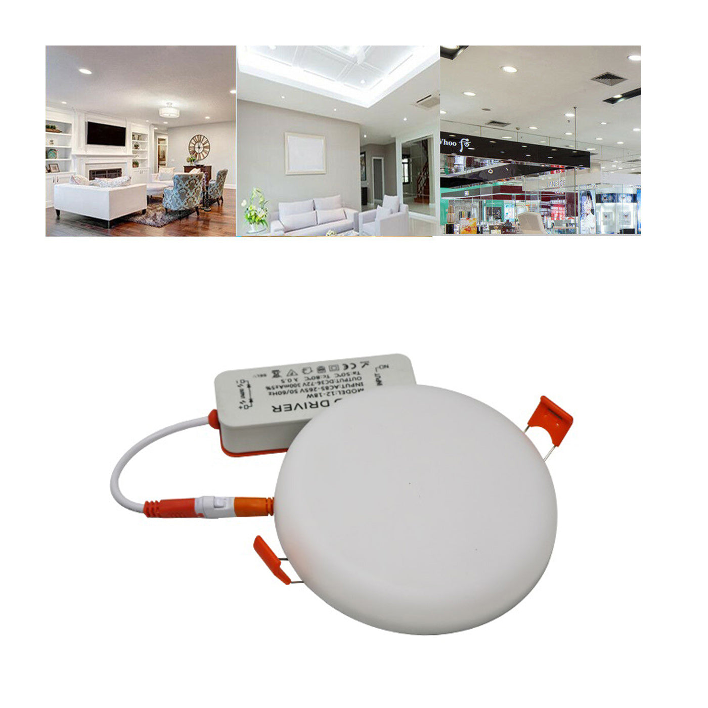 Ultra Thin LED 18 W 6000 K LED Panel Recessed Round Ceiling Spotlight Down Light~2528 - LEDSone UK Ltd