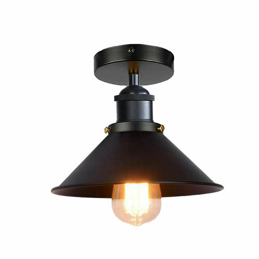 Vintage Industrial Ceiling Lights Retro Black Shade Pendant Sconce Lamp~2599 - LEDSone UK Ltd
