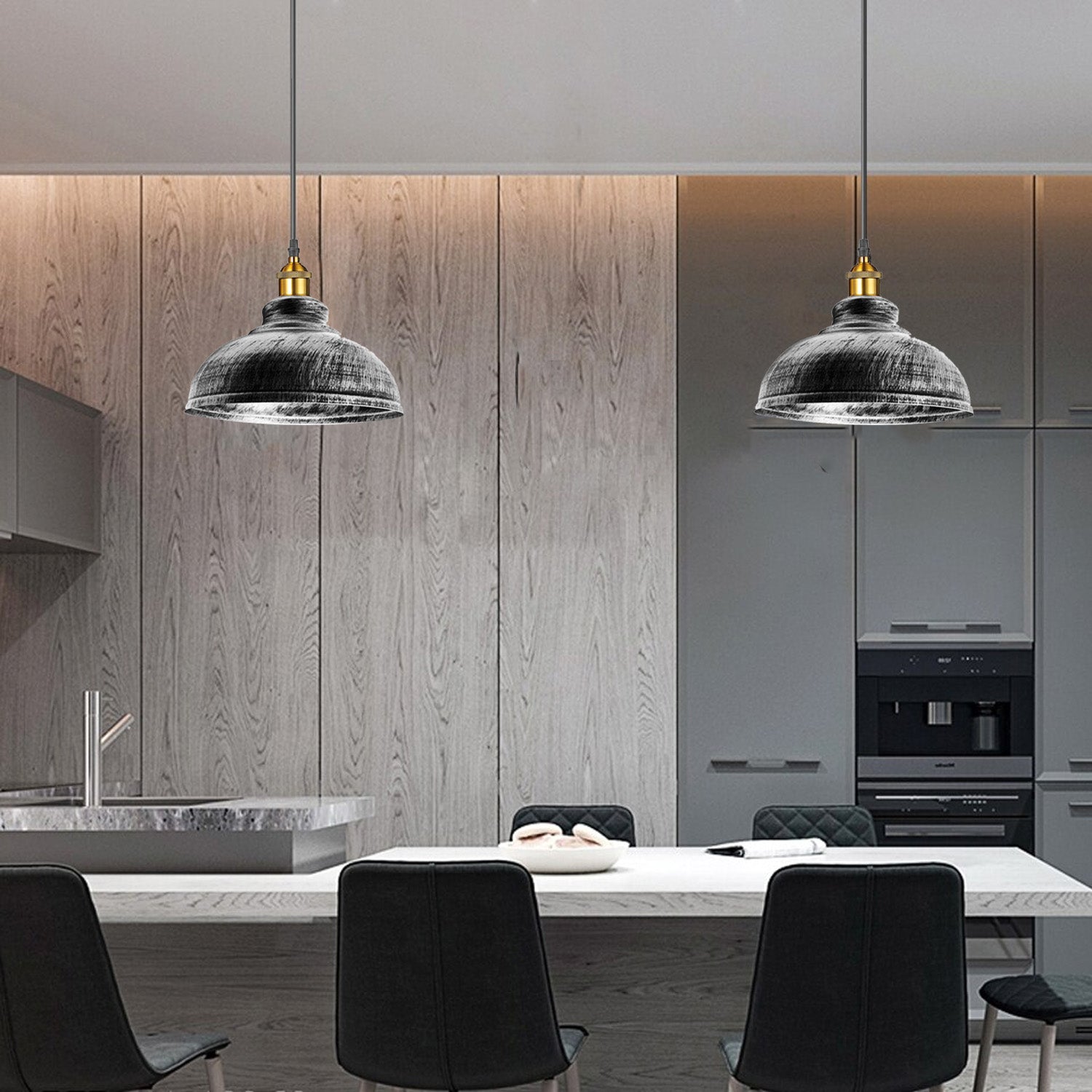 Modern Elegance: 3 Pack Industrial Pendant Lights - Application image