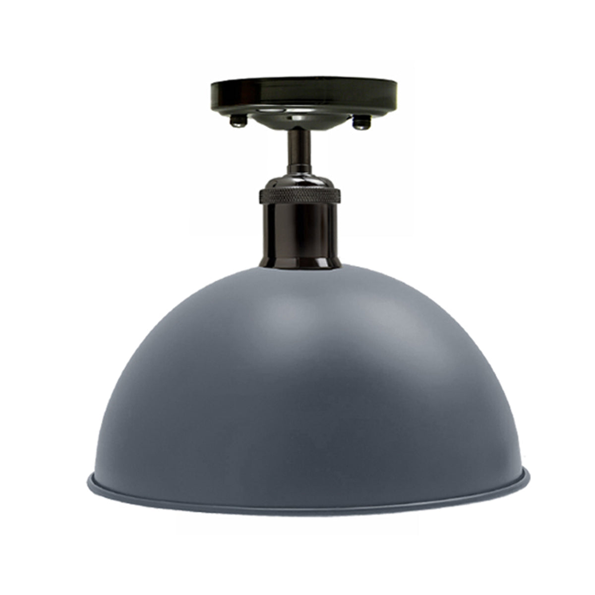Vintage Industrial Loft Style Metal Ceiling Light Modern Grey Dome Pendant Lampshade~1635 - LEDSone UK Ltd