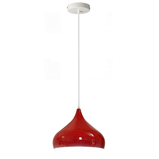 Vintage Industrial Metal Ceiling Red Hanging Pendant Shade~2504 - LEDSone UK Ltd