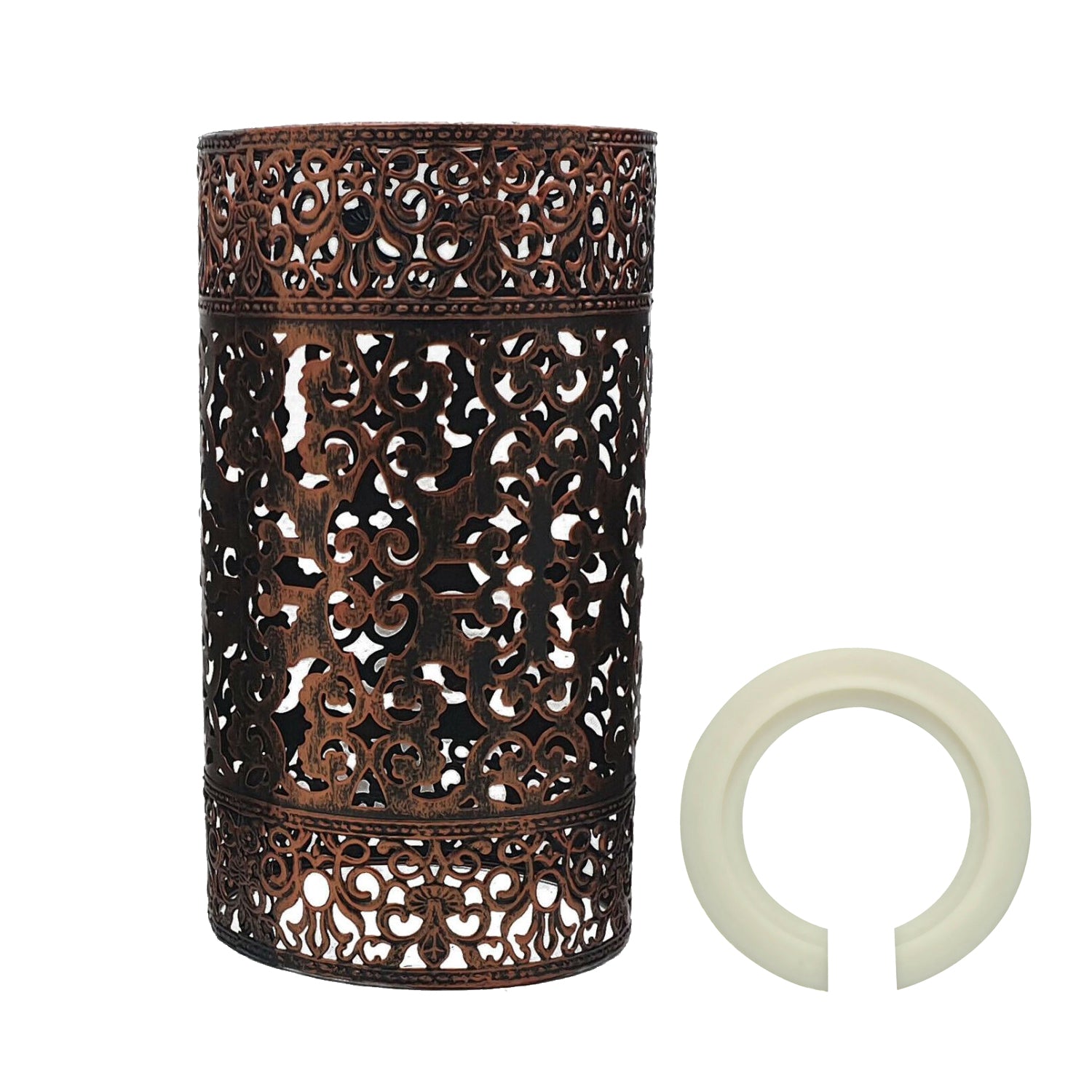 Easy Fit Rustic Red Colour Drum Lampshade Modern Metal Shade Retro Style~2433 - LEDSone UK Ltd