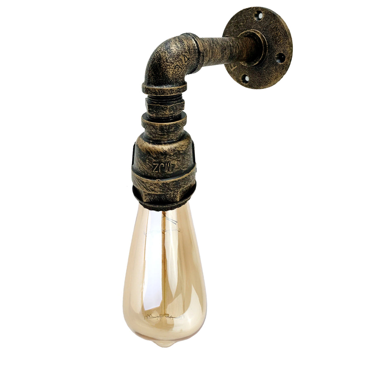 Retro industrial Pipe lighting sconce water pipe wall light steam punk~1504 - LEDSone UK Ltd