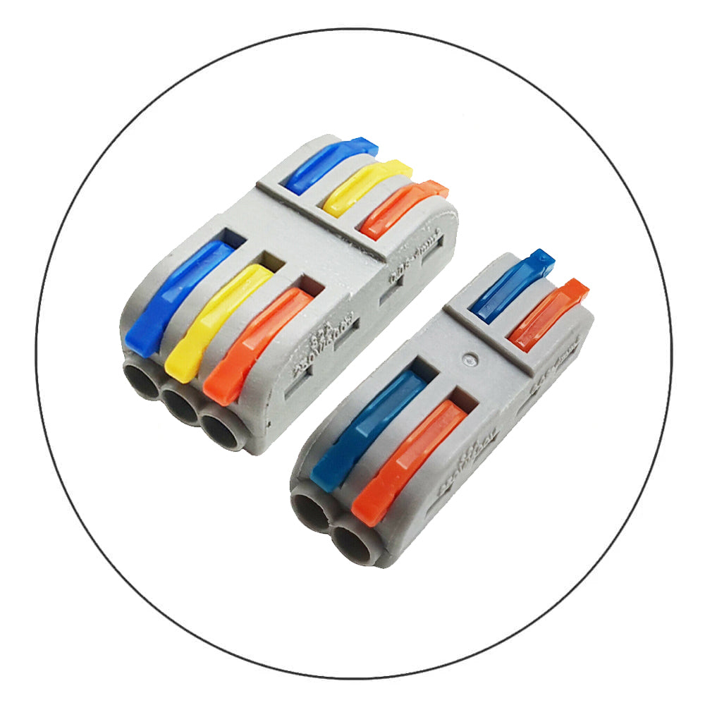2/3 Way Electrical Connectors Wire Block Clamp Clips Fast Cable Reusable Lever~2163 - LEDSone UK Ltd