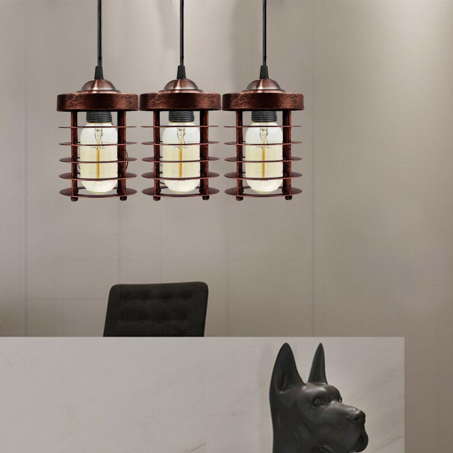 Industrial Vintage Pendant Light Retro Hanging Spiral Cage Mini~1442 - LEDSone UK Ltd