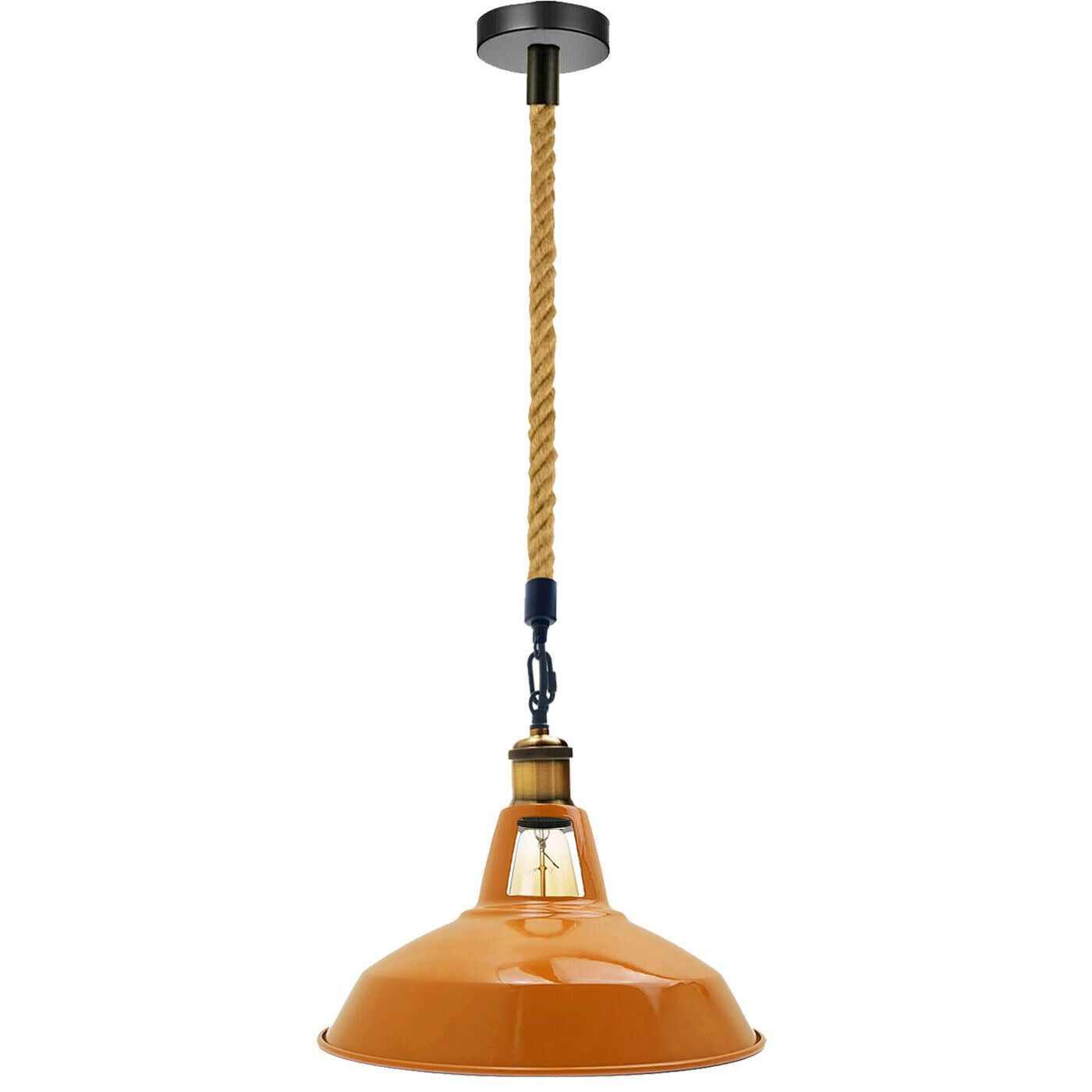 Industrial Modern Retro Lighting Orange Ceiling Pendant Light Chandelier Lampshade