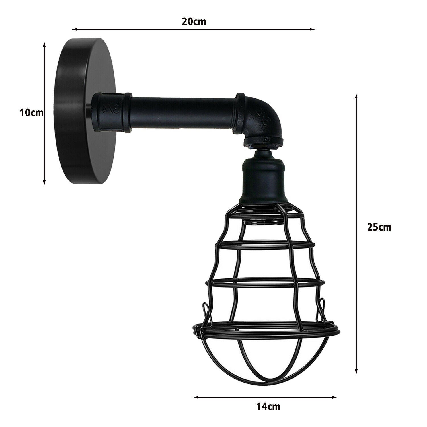 Modern Retro industrial Water pipe Wall light vintage indoor fixture Light~3407 - LEDSone UK Ltd