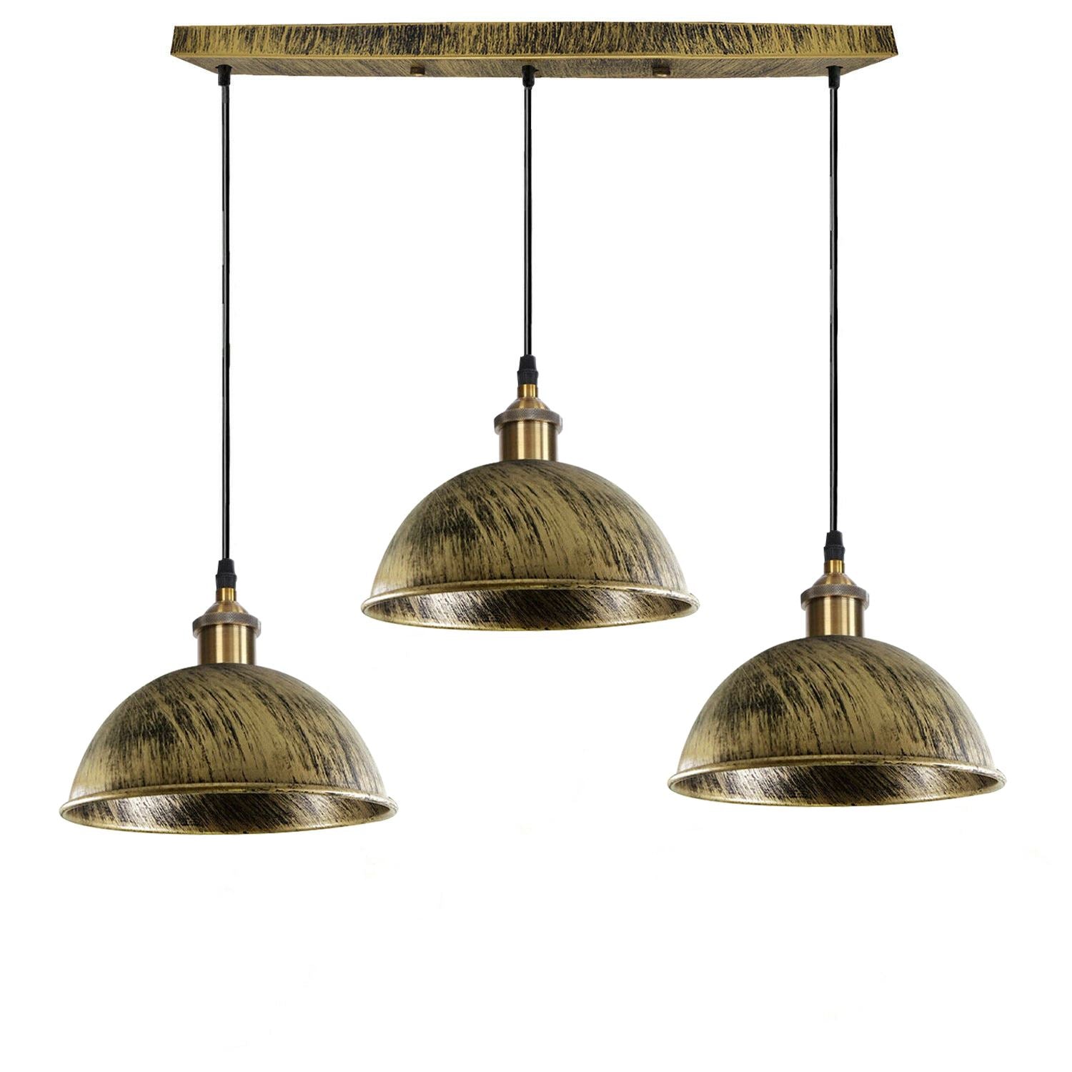 Retro 3Head Dome Ceiling Pendant Lamp Shade Light