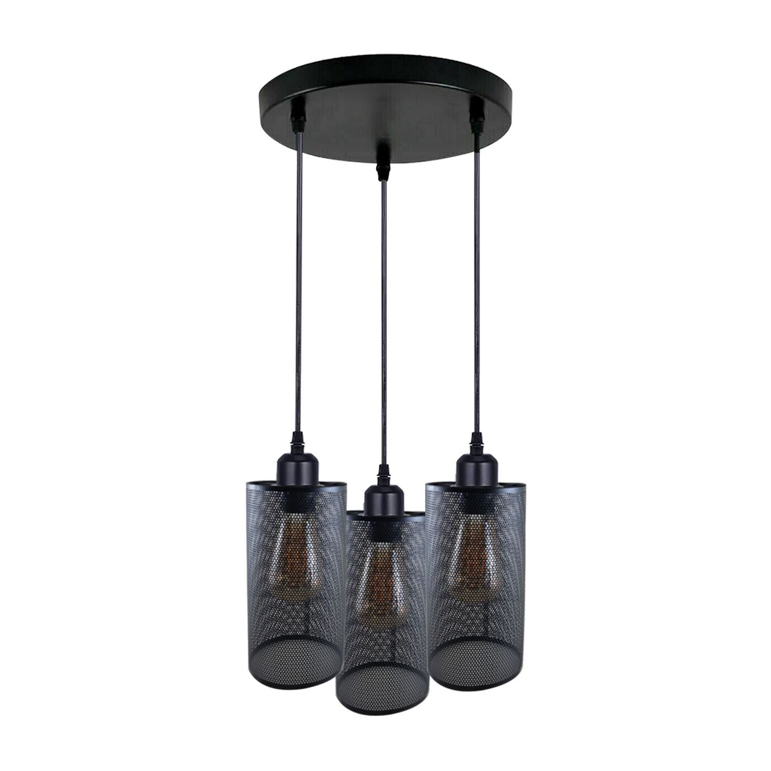 Ceiling Rose 3 Way Hanging Pendant Lamp Shade Light Fitting Lighting Kit UK~1188 - LEDSone UK Ltd