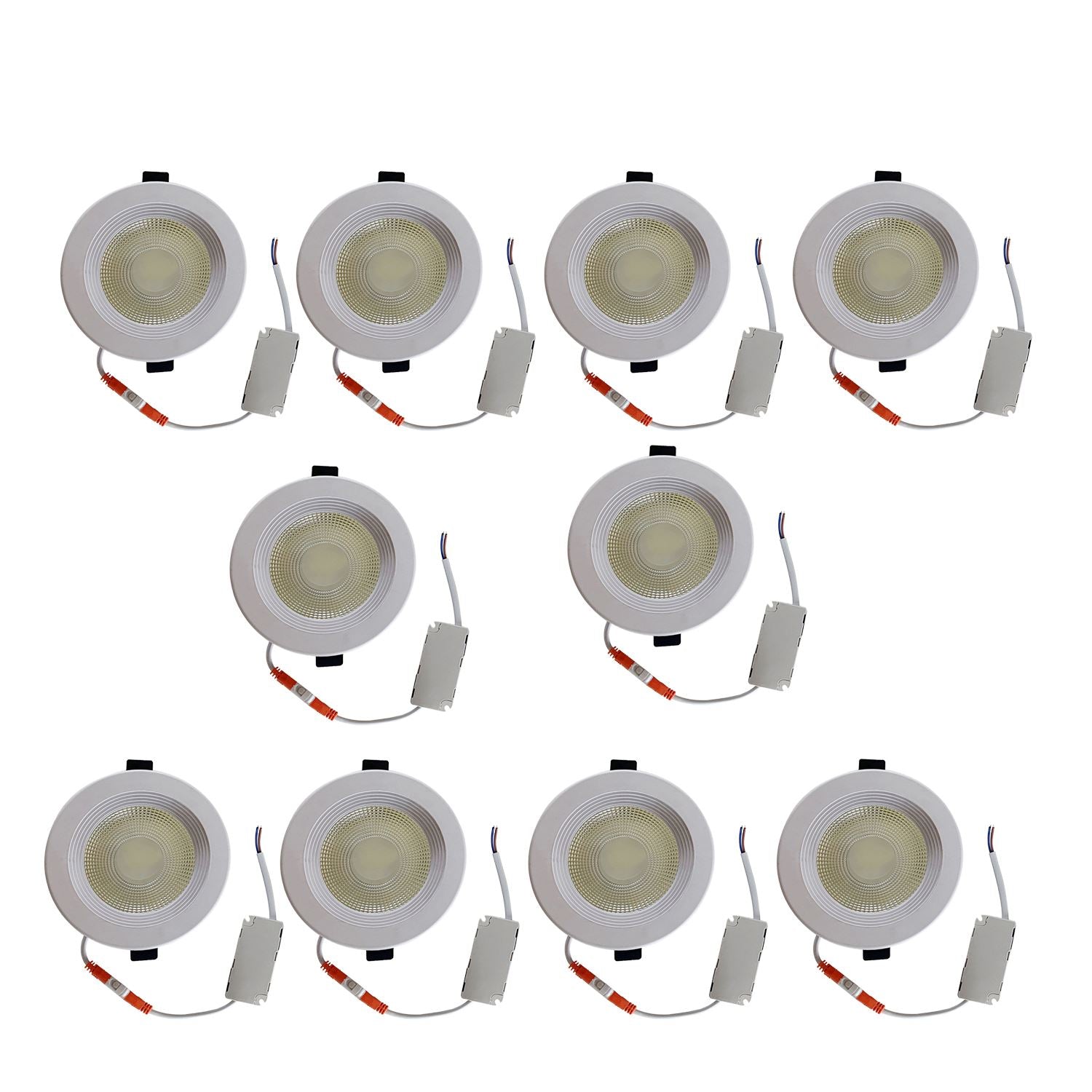 LED Round Recessed Indoor Ceiling Panel down Light Cool White For Hotel, Office, Library, Cellar~1311 - LEDSone UK Ltd