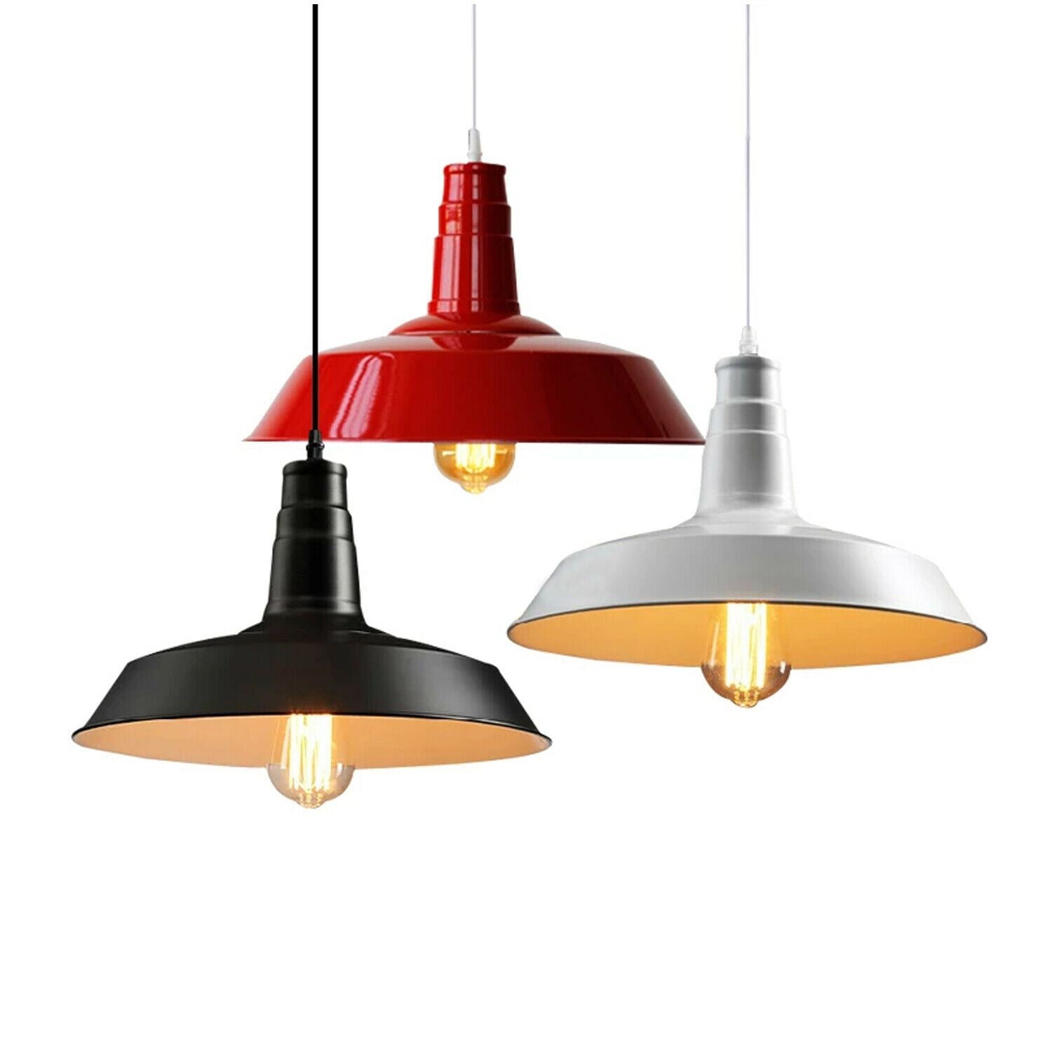 Metal Bowl Shade Pendant Light Chandelier Decorative Hanging Lamp Pendant Lighting Adjustable~1277 - LEDSone UK Ltd