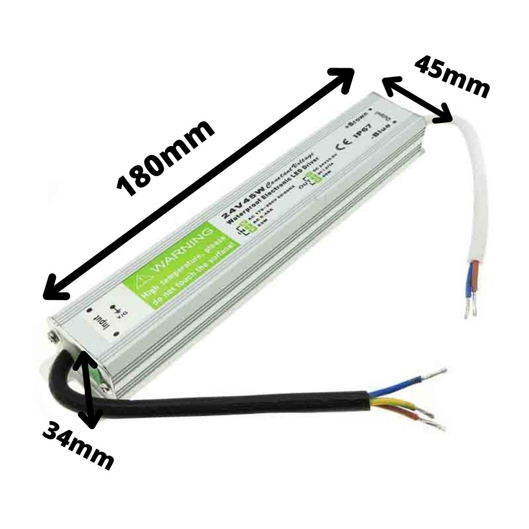 DC24V IP67 45W Waterproof LED Driver Power Supply Transformer~3302 - LEDSone UK Ltd