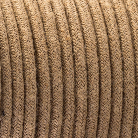 Vintage Textile rope light fitting 2 Core Round Fabric Cable