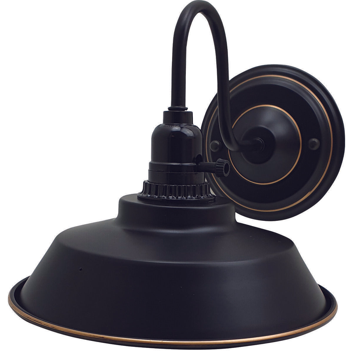 Modern Wall light wall mounted sconce E27 indoor wall shade black with gold line Cover Fitting Shade Fixture~2011 - LEDSone UK Ltd