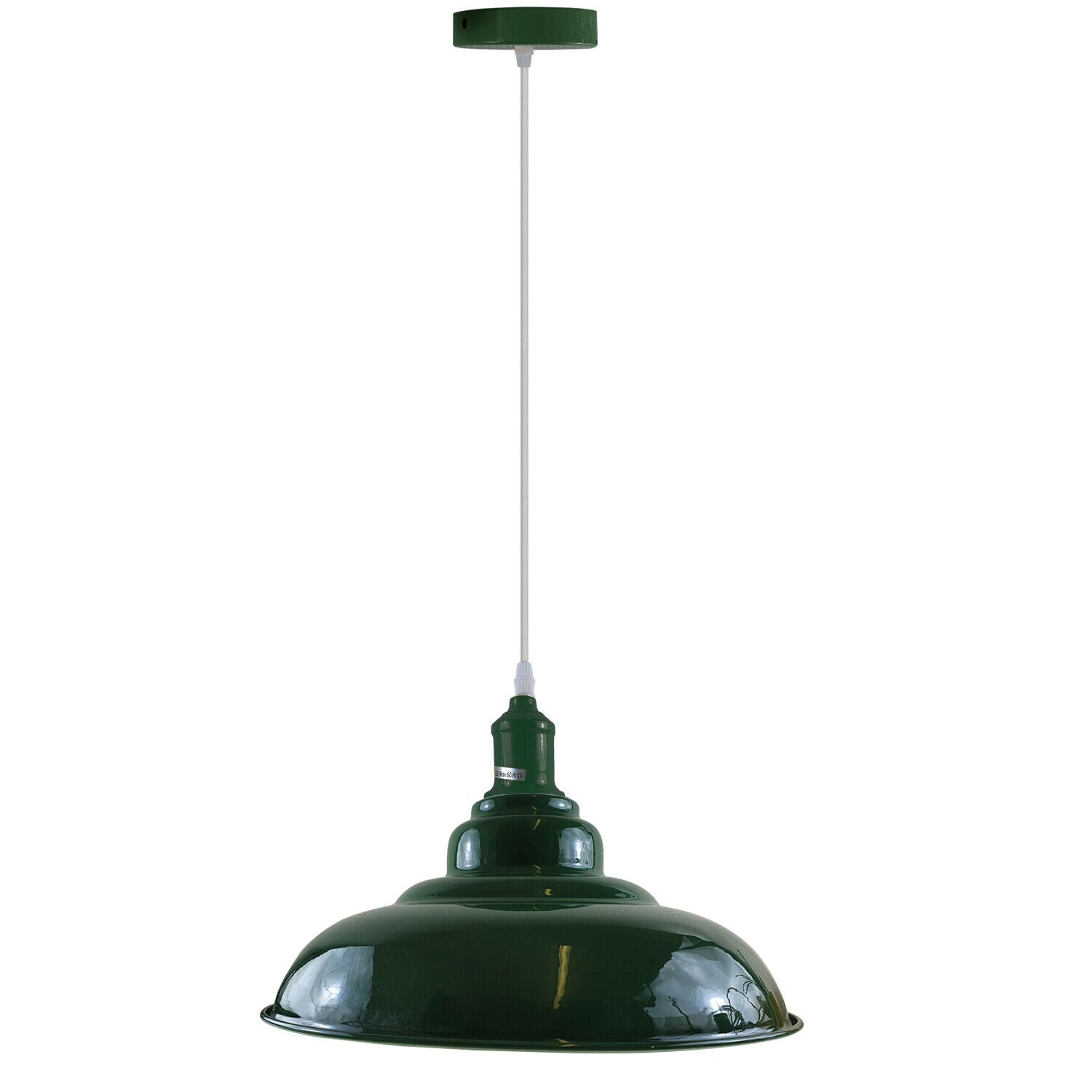 Green colour Modern Vintage Industrial Retro Loft Metal Ceiling Lamp Shade Pendant Light~1646 - LEDSone UK Ltd