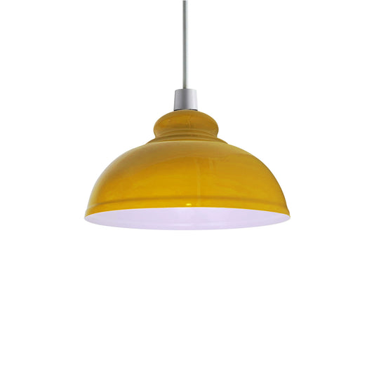 Yellow Metal Vintage Pendant Light Shade Ceiling Hanging Lighting