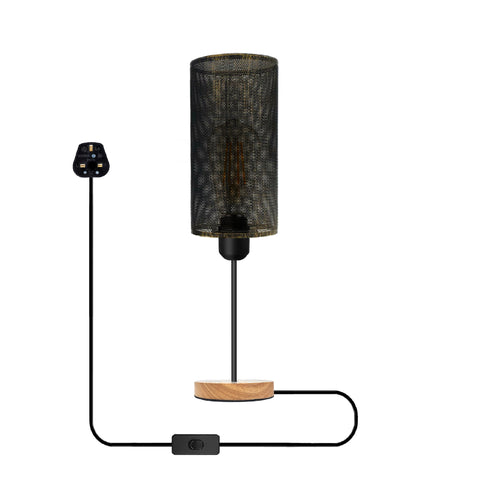 Zwarte lampenkappen kleine bedlampjes ~5351